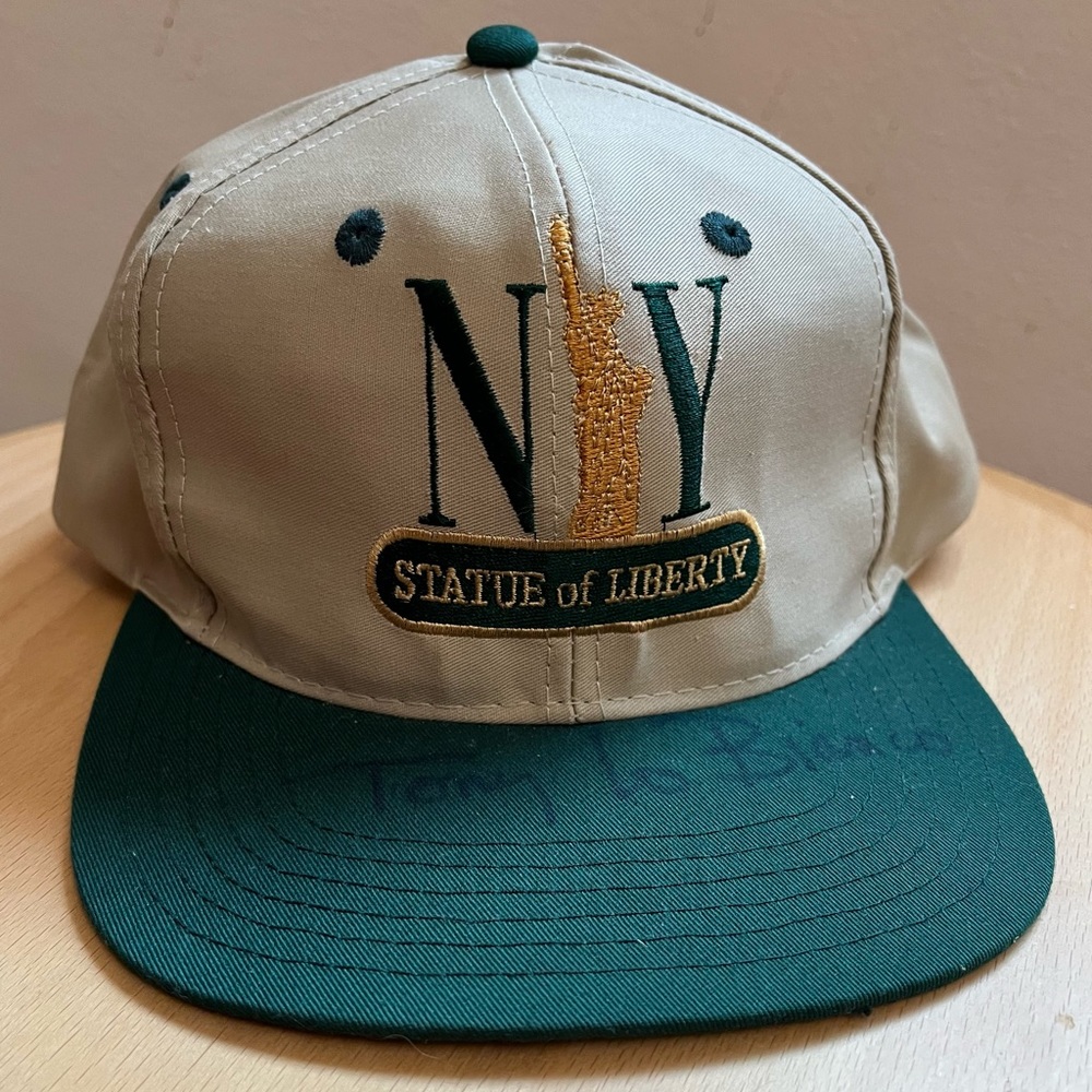 NYC Statue of Liberty Hat Cap Adjustable Autographed By Actor Tony Lo Bianco!